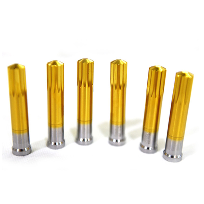 Υψηλής αντοχής επίστρωση TiN ακρίβεια HSS Stamping Punch Pin OEM Design Screw Die Parts