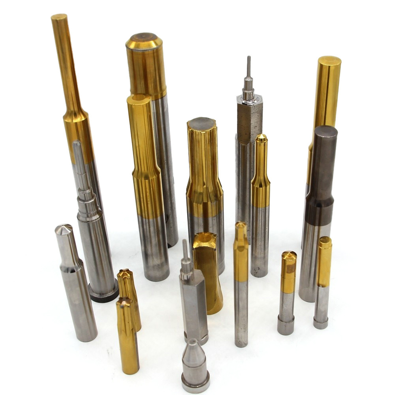 Υψηλής αντοχής επίστρωση TiN ακρίβεια HSS Stamping Punch Pin OEM Design Screw Die Parts